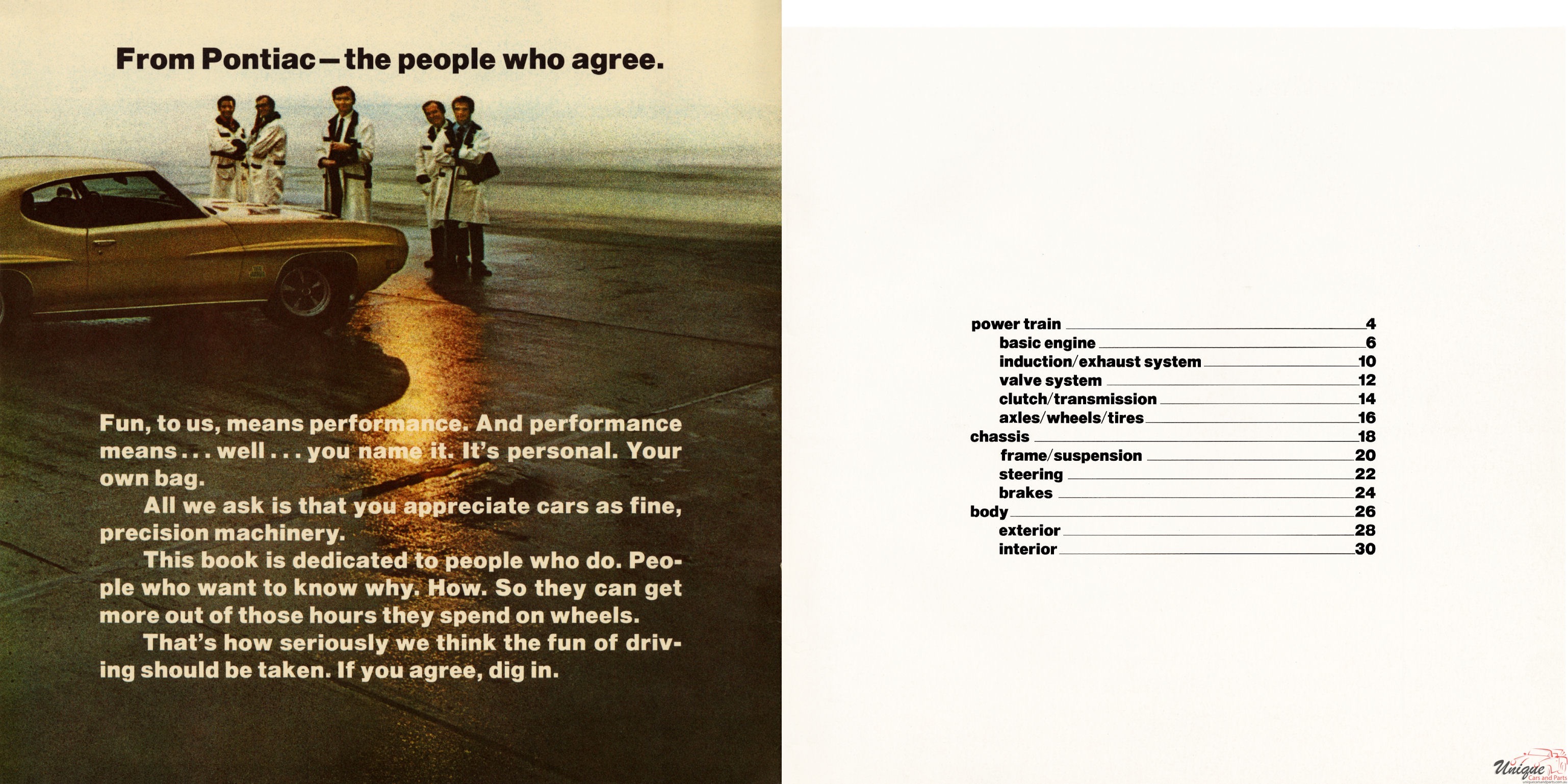 1970 Pontiac Performance Brochure Page 1